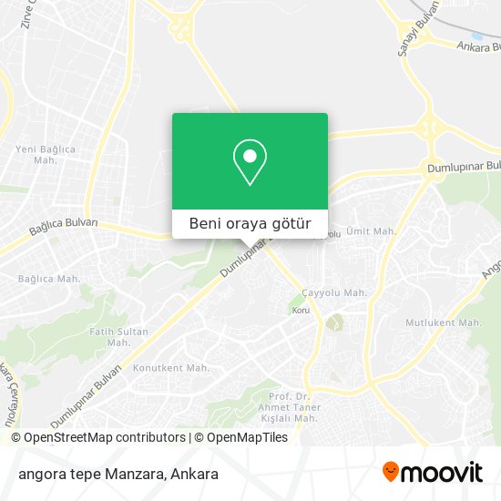 angora tepe Manzara harita