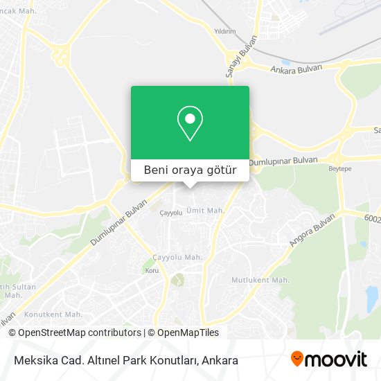 Meksika Cad. Altınel Park Konutları harita