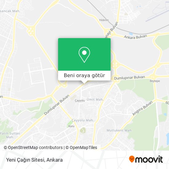 Yeni Çağın Sitesi harita