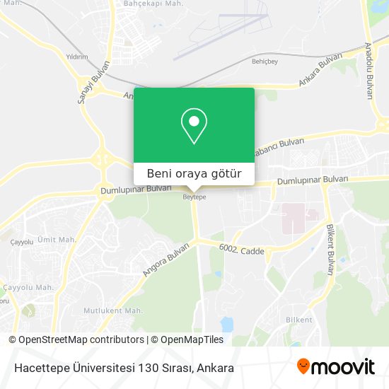 Hacettepe Üniversitesi 130 Sırası harita