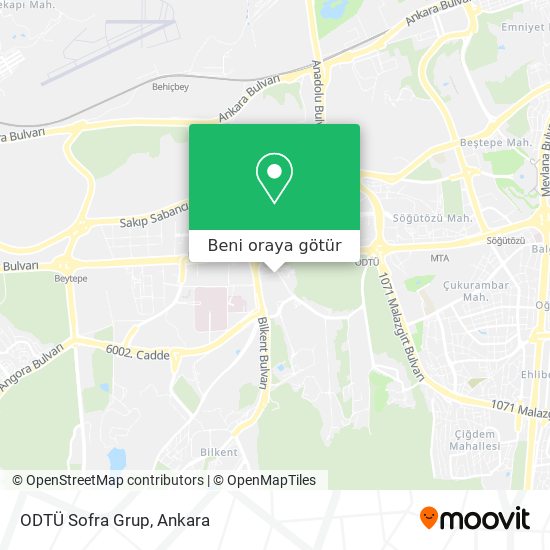 ODTÜ Sofra Grup harita