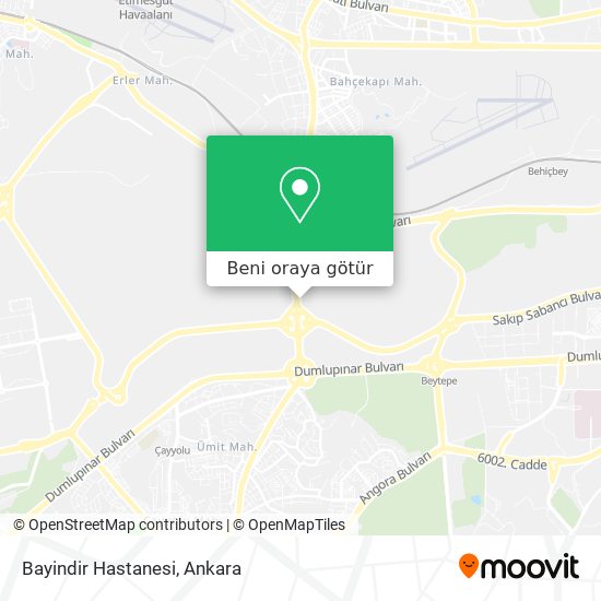 Bayindir Hastanesi harita