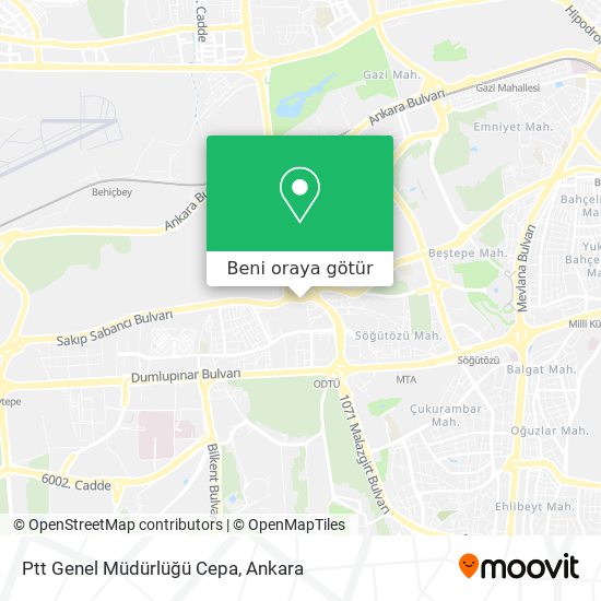 Ptt Genel Müdürlüğü Cepa harita