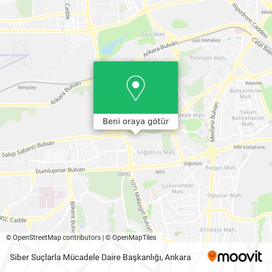 Siber Suçlarla Mücadele Daire Başkanlığı harita