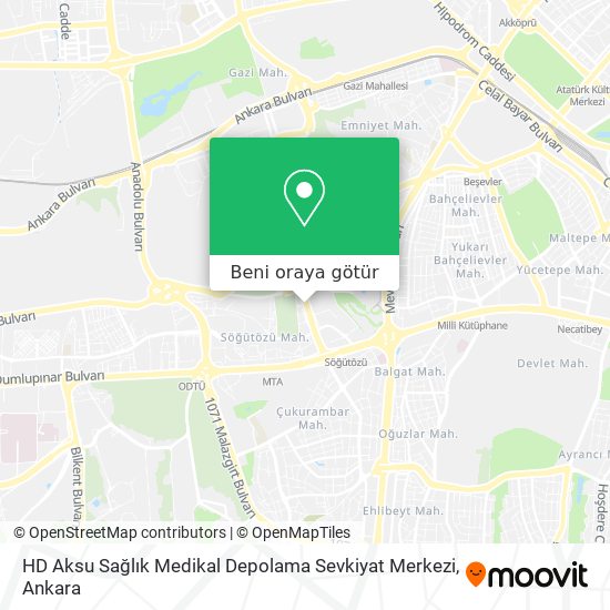 HD Aksu Sağlık Medikal Depolama Sevkiyat Merkezi harita