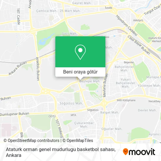 Ataturk orman genel mudurlugu basketbol sahası harita