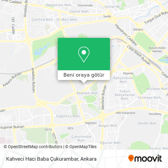 Kahveci Hacı Baba Çukurambar harita