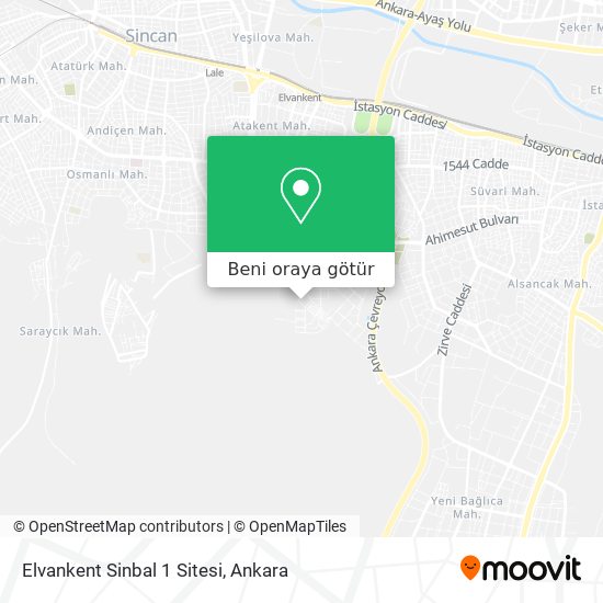Elvankent Sinbal 1 Sitesi harita