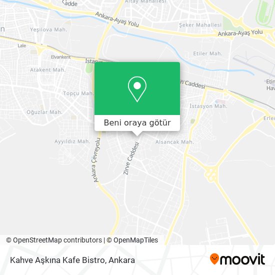 Kahve Aşkına Kafe Bistro harita