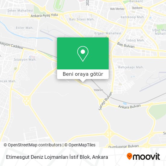 Etimesgut Deniz Lojmanları İstif Blok harita