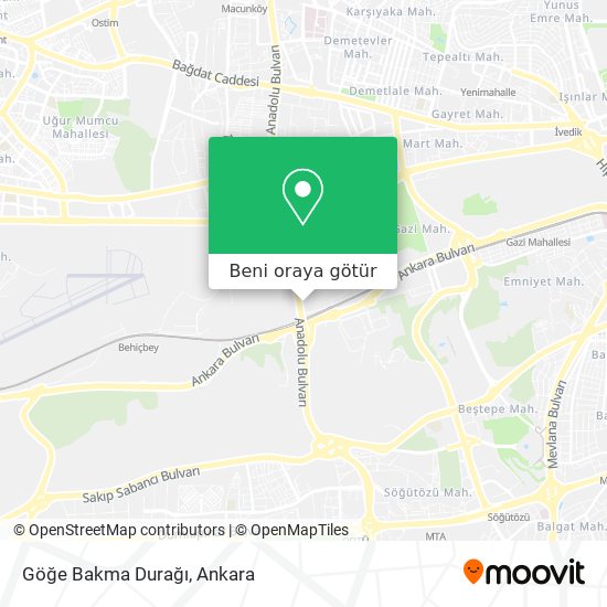 Göğe Bakma Durağı harita