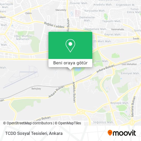 TCDD Sosyal Tesisleri harita
