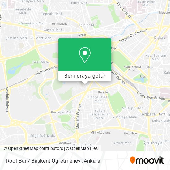 Roof Bar / Başkent Öğretmenevi harita