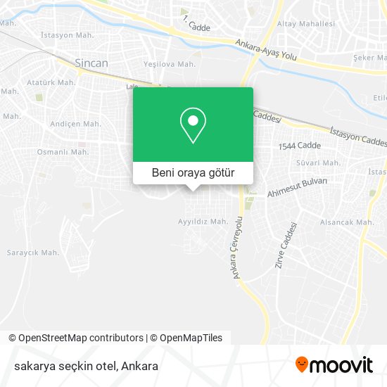 sakarya seçkin otel harita