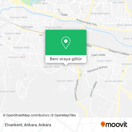 Elvankent, Ankara harita