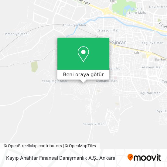 Kayıp Anahtar Finansal Danışmanlık A.Ş. harita