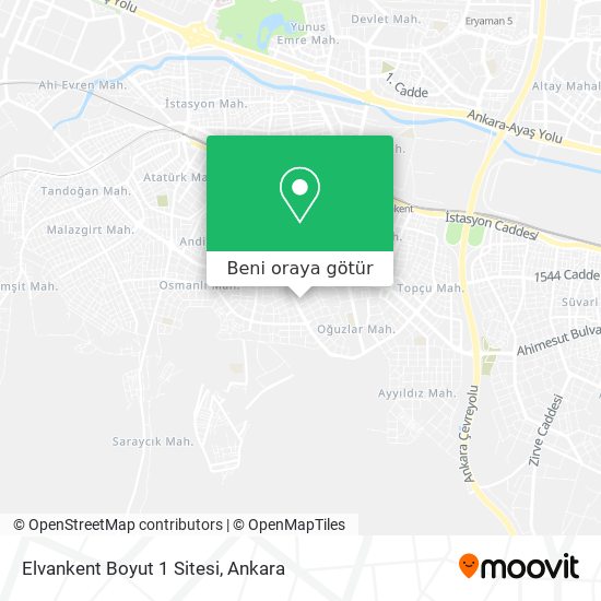 Elvankent Boyut 1 Sitesi harita