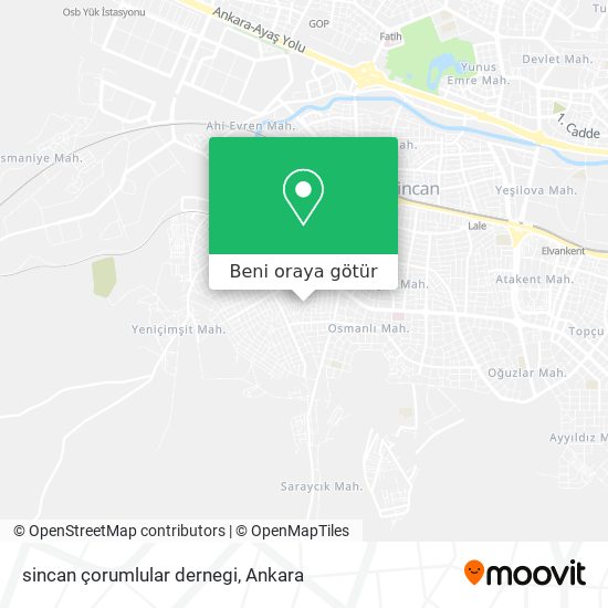 sincan çorumlular dernegi harita