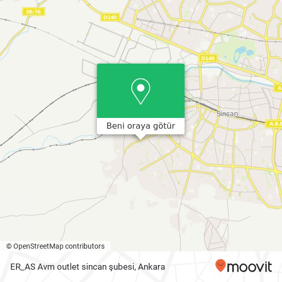 ER_AS Avm outlet sincan şubesi harita