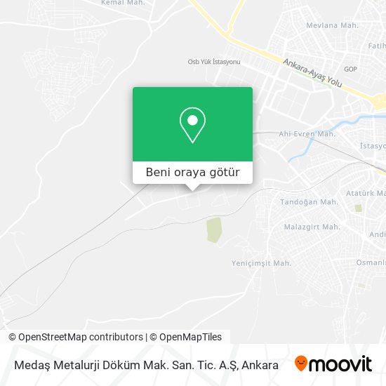 Medaş Metalurji Döküm Mak. San. Tic. A.Ş harita
