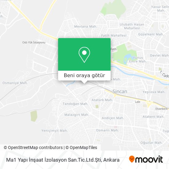 Ma1 Yapı İnşaat İzolasyon San.Tic.Ltd.Şti harita