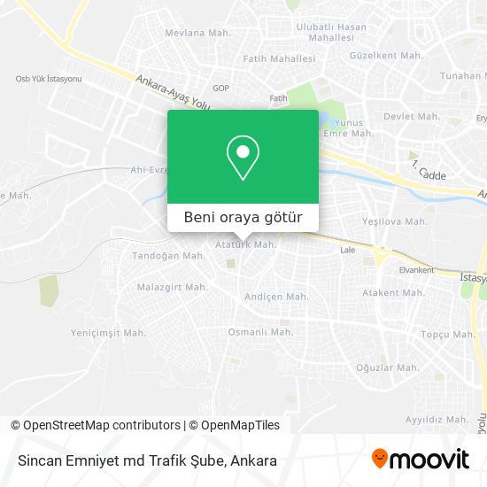 Sincan Emniyet md Trafik Şube harita