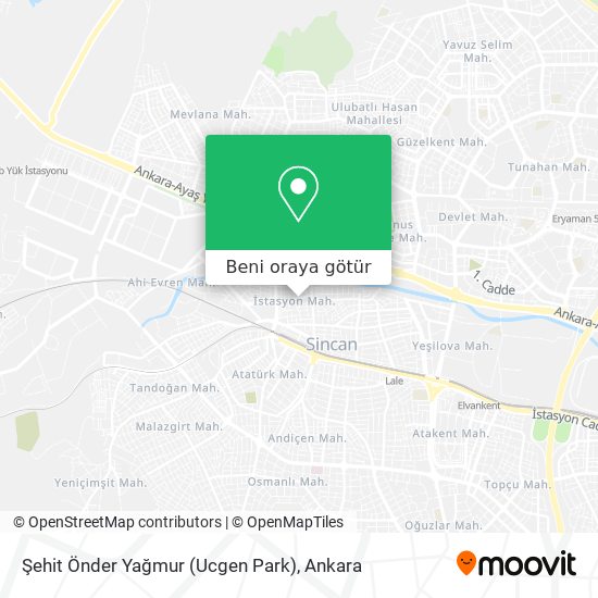 Şehit Önder Yağmur (Ucgen Park) harita