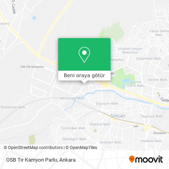 OSB Tır Kamyon Parkı harita