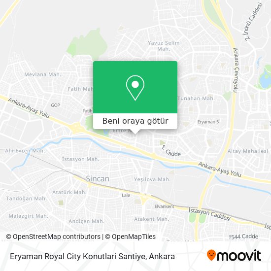 Eryaman Royal City Konutlari Santiye harita