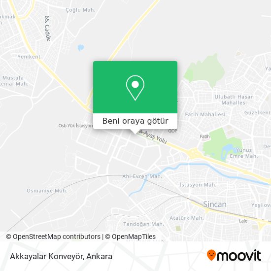 Akkayalar Konveyör harita