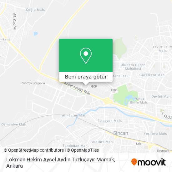 Lokman Hekim Aysel Aydın Tuzluçayır  Mamak harita