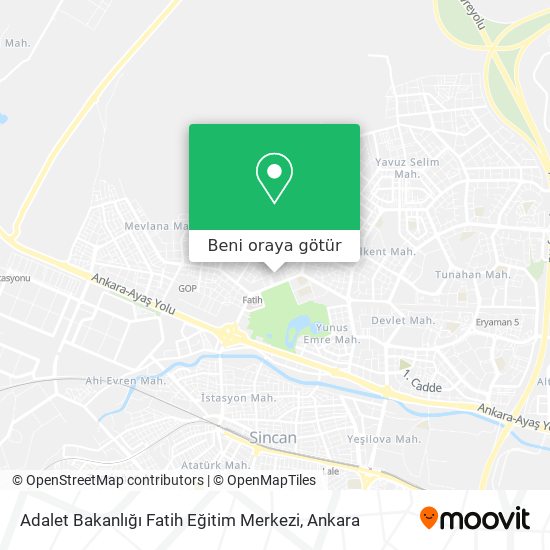 Adalet Bakanlığı Fatih Eğitim Merkezi harita