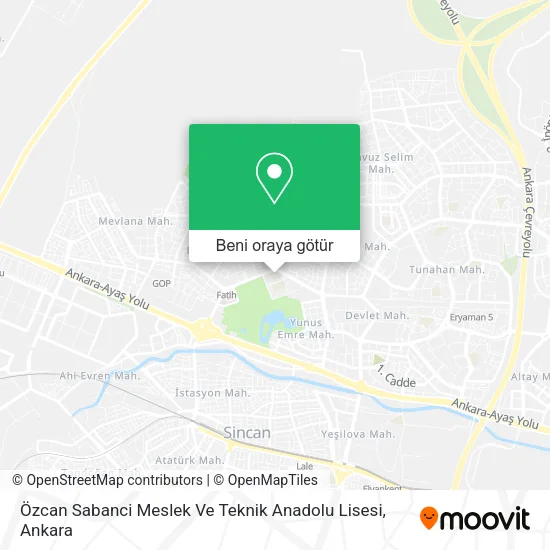 Özcan Sabanci Meslek Ve Teknik Anadolu Lisesi harita