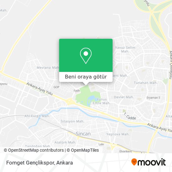 Fomget Gençlikspor harita