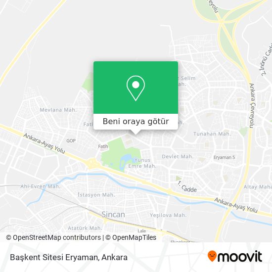 Başkent Sitesi Eryaman harita