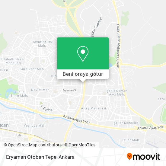 Eryaman Otoban Tepe harita