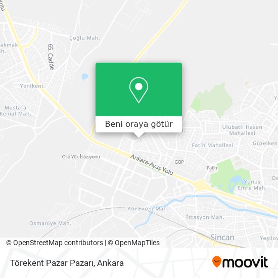 Törekent Pazar Pazarı harita