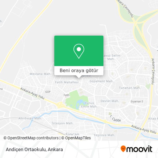 Andiçen Ortaokulu harita