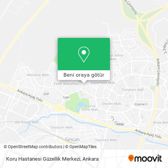 Koru Hastanesi Güzellik Merkezi harita