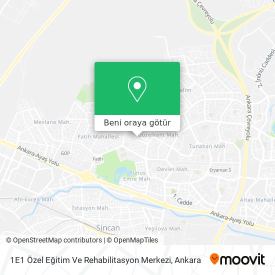1E1 Özel Eğitim Ve Rehabilitasyon Merkezi harita