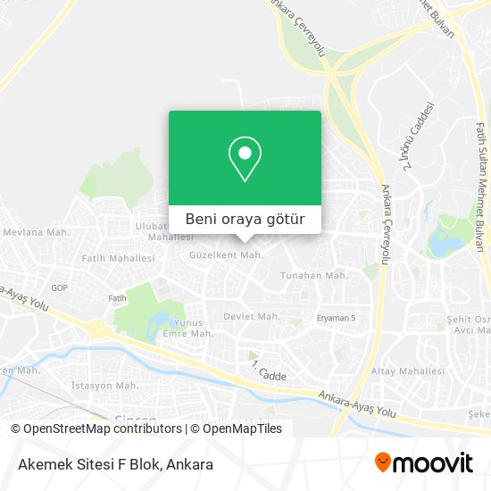 Akemek Sitesi F Blok harita