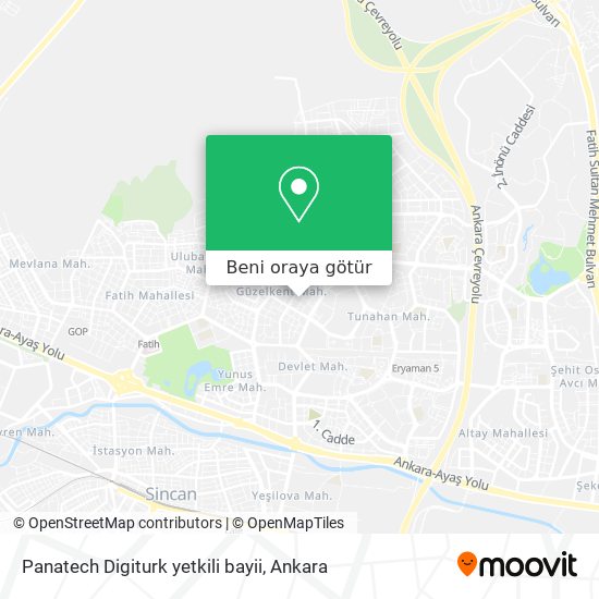 Panatech Digiturk yetkili bayii harita