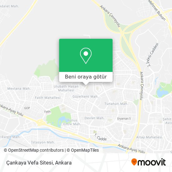 Çankaya Vefa Sitesi harita