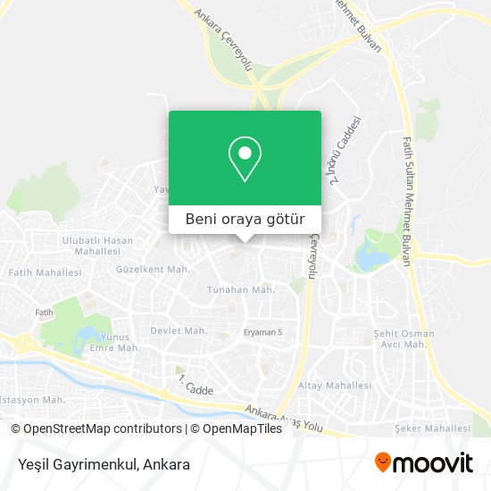 Yeşil Gayrimenkul harita