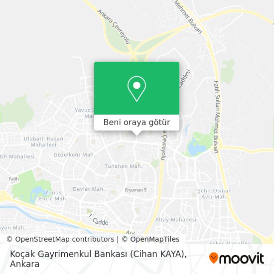 Koçak Gayrimenkul Bankası (Cihan KAYA) harita