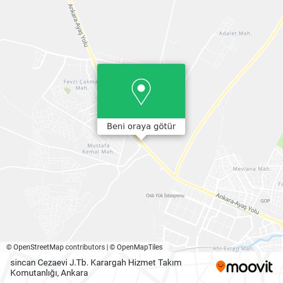 sincan Cezaevi J.Tb. Karargah Hizmet Takım Komutanlığı harita