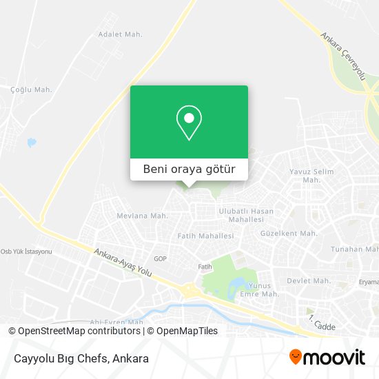 Cayyolu Bıg Chefs harita