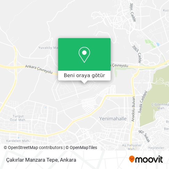 Çakırlar Manzara Tepe harita