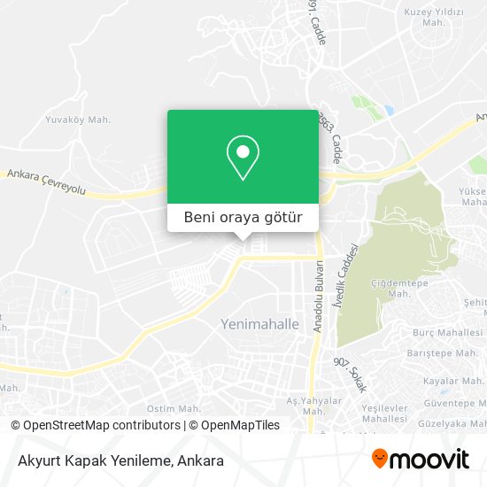 Akyurt Kapak Yenileme harita