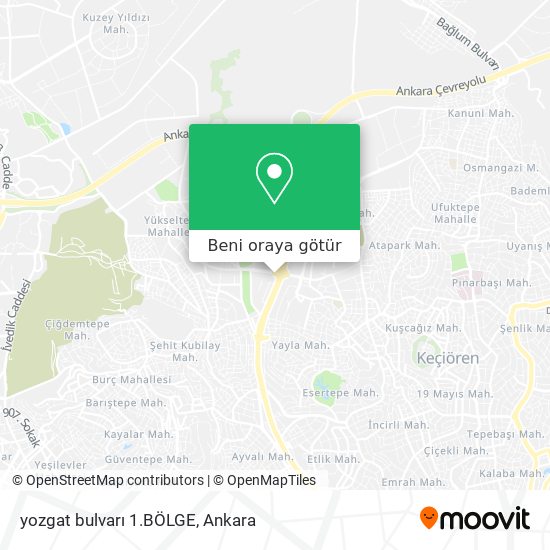 yozgat bulvarı 1.BÖLGE harita